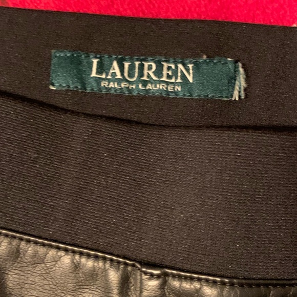 Sz 10 Ralph Lauren gorgeous faux leather front with stretchy back. - Picture 3 of 6